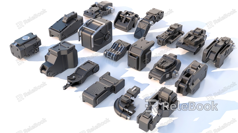 Hard surface mechanical parts combination of mechanical parts model