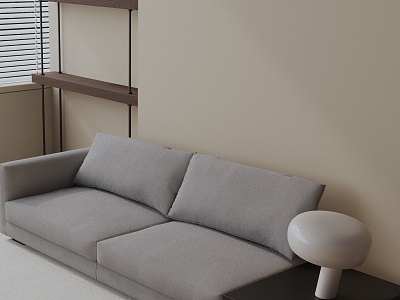 Modern three-seat sofa 3d model