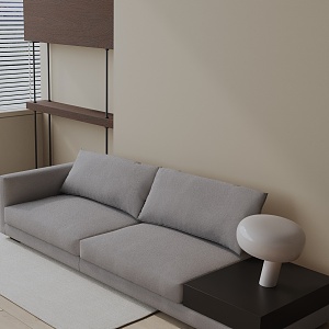 Modern three-seat sofa 3d model