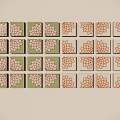 Retro Tile Small Tile Seamless Ceramic Mosaic Classic Color Matching Hong Kong Style Retro Chinese Traditional Mosaic Pattern 3d model