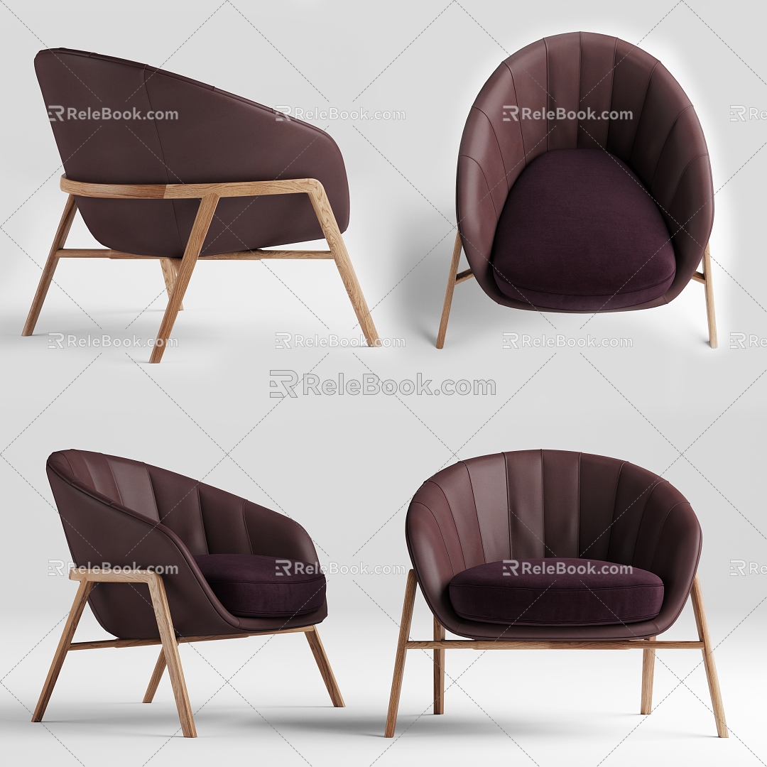 Sofa Single Sofa Seat Casual Sofa Single Chair 3d model