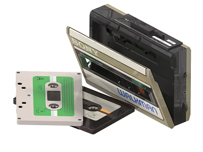 Walkman tape tape player tape recorder 3d model