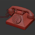 Vintage Rotary Dial Telephone Classic Design With Metal Body And Corded Receiver