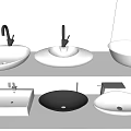 Modern Bathroom Washbasins With Various Shapes And Colors On