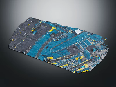 Detailed Blue And Yellow Aerospace Spacecraft Structure Model For Cosmic Exploration Missions 3d model