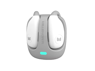 EDIFIER Wireless Earbuds With Gray Charging Case White Headphones And Green Indicator 3d model