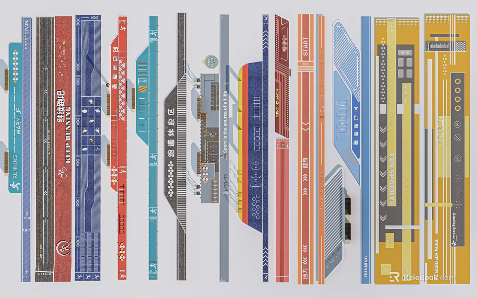 Fire Rescue Access Surface Design With Building Exterior Elements And Safety Features 3d model