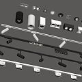 Modern Ceiling Track Downlights and Spotlights in Black White Various Styles