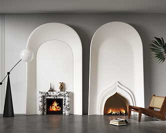 Modern Fireplace Decorative Fireplace 3d model