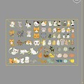 Wall Decorations Cat Stickers Window Stickers Wall Stickers Accessories Stickers Animal Hand Raise 3d model