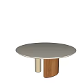 Nordic Round Table Middle Solid Wood Round Table Log Quiet Round Table Retro Round Table 3d model
