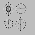 Modern Clock Minimalist Iron Wall Clock Creative Wall Clock Decorative Clock Wall Clock Alarm Clock 3d model