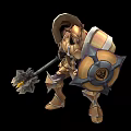 Game virtual human character 3d model
