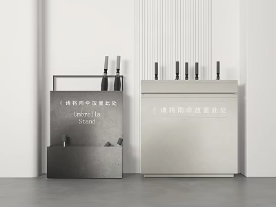 Public Facility with Visitor Registration Stand and Special Security Check Station 3d model