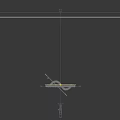Modern Decorative Chandeliers With Gold Black Long Strip And Wheat Ear Metal Design