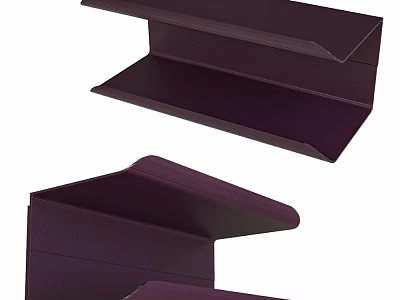 Purple Layered Display Shelves With Modern Structure And Multiple Angles 3d model