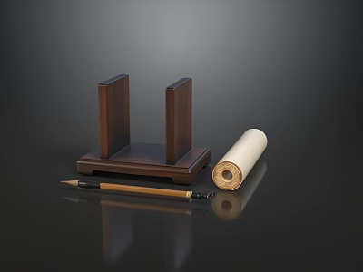 Elegant Dark Solid Wood Sofa And Tea Table Combination For Classic Chinese Style Living Room 3d model