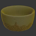 Light Green Ceramic Bowl With Round Rim And Brown Cloud Pattern Design For Daily Use 3d model