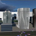 Public office special-shaped building 3d model