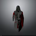 Stylish Gray And Red Hooded Robe As Cozy Daily Lifestyle Clothing Item