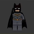 Detailed Lego Batman Minifigure With Bat Symbol Costume Gray Cape And Batarang