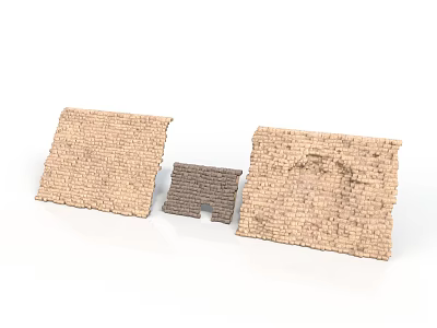 Natural Wood And Stone Textured Panels For Interior Decoration Projects 3d model