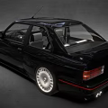 Black Classic BMW Car With Sporty Design Red Accents And Alloy Wheels