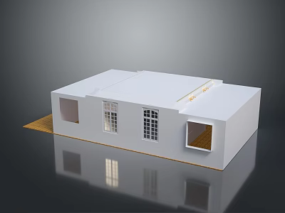 Modern White TV Stand With Storage Compartments And Wooden Base Sleek Structure And Reflective Surface 3d model