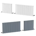 Stylish Radiators In Different Colors White And Gray For Modern Home Heating