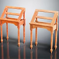 Two Wooden Art Easels With Traditional Stand Design And Stable Legs For Artists