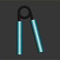 Modern Grip Strengthener With Teal Non Slip Handles And Black Metal Frame