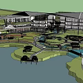 Modern Hotel Architecture 3d model
