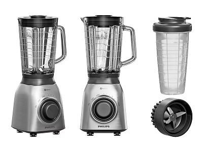 Household Kitchen Blenders Two Units With Blending Cups And Blades 3d model