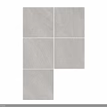 Gray Tile Components Featuring Square Arrangement Black Square Accents And Textured Wall