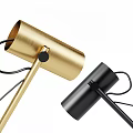 Modern Gold And Black Table Lamp With Metal Stand And Geometric Design