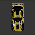 Mercedes Race Car In Golden Black Paint With Rear Wing Number 1 Racing Design