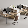 Modern Office Desk and Chair Office Desk and Chair Staff Station Computer Desk and Chair 3d model