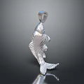Stylish Silver Fish Shaped Pendant Fashion Accessory With Detailed Design