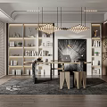 Modern study 3d model