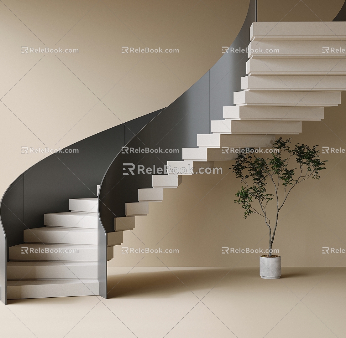 revolving staircase 3d model