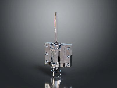 Premium Metal Hardware Tool With Industrial Bracket And Secure Bolt Components 3d model