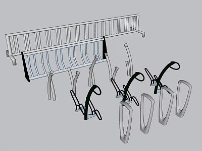 Modern Wall Mounted Hanger Rack With Multiple Design Hooks For Home Organization 3d model