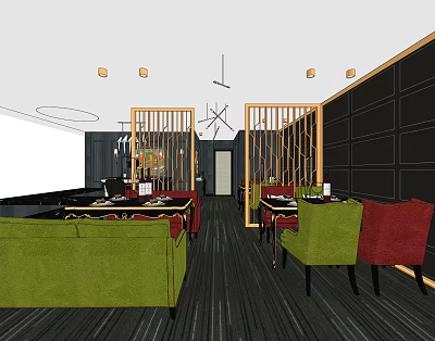Restaurant rooms 3d model