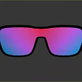 Fashionable Modern Sunglasses With Black Frame And Colorful Reflective Lenses For Daily Use