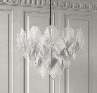 Modern crystal chandelier 3d model