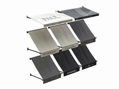 Stylish Commercial Awnings In Various Colors With Durable Fabric For Outdoor Business Shading 3d model