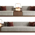 New Chinese Sofa Multi-Person Sofa 3d model
