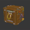 Vintage Wooden Crate With Metal Hardware Rope Handle And Lock