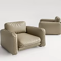 Modern Single Sofa Leather Single Sofa 3d model