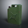 Green Military Fuel Canister With Star Logo And Metal Handle